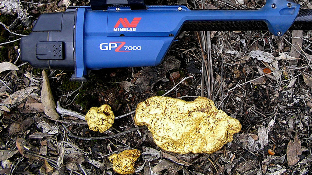 золотой слиток найден с Minelab GPZ-7000 металлодетектор